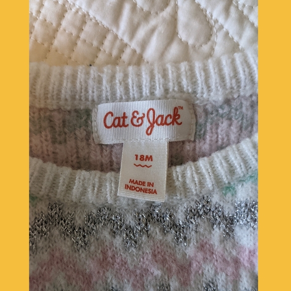 2 Cat & Jack Toddler Sweaters Size 18 months - Picture 4 of 9